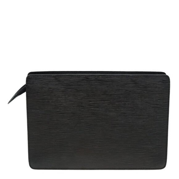 LOUIS VUITTON Epi Pochette Homme Clutch Bag Black Noir - Picture 1 of 15